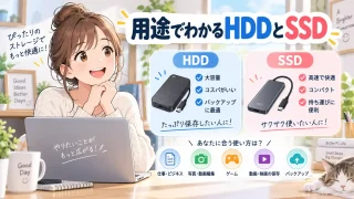 HDDとSSDの違いは？