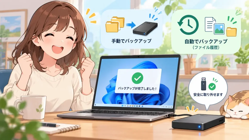 外付けＨＤＤ安心バックアップ