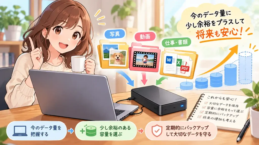 外付けHDDは何TB必要？