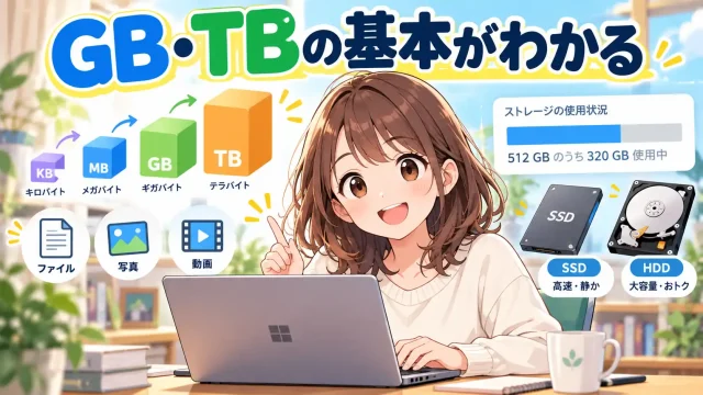 GB・TBとは？パソコン容量の見方を初心者向けに解説