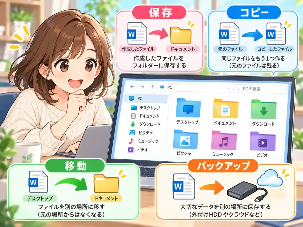 保存とコピーの違い
